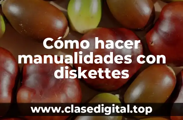 Cómo hacer manualidades con diskettes