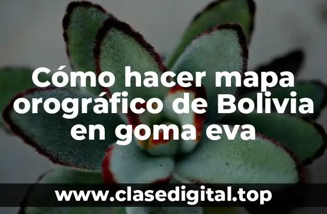 Cómo hacer mapa orográfico de Bolivia en goma eva