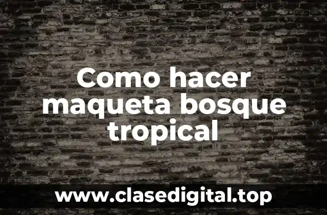 Ejemplos de maquetas bosque tropical