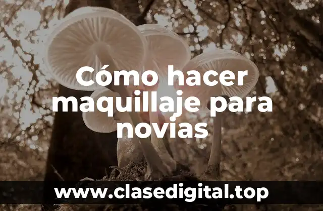 Cómo hacer maquillaje para novias