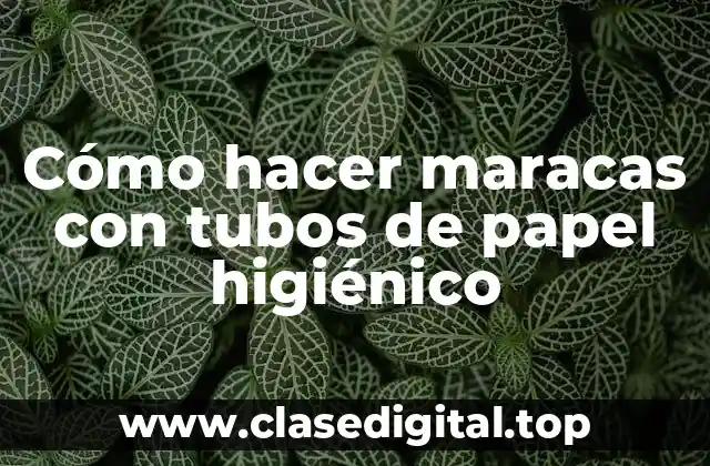 Cómo hacer maracas con tubos de papel higiénico