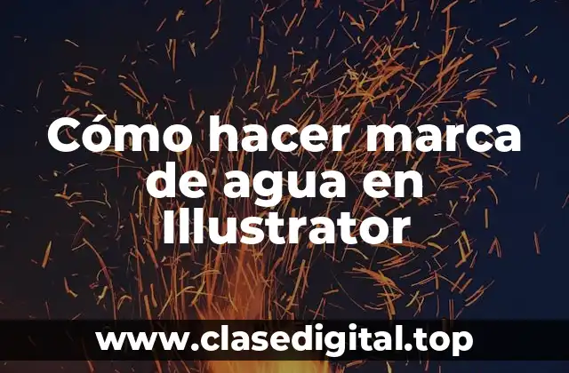 Cómo hacer marca de agua en Illustrator