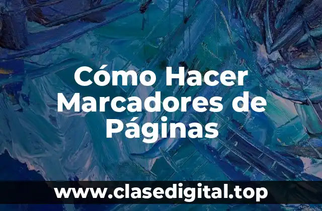 Cómo Hacer Marcadores de Páginas