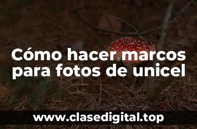 Cómo hacer marcos para fotos de unicel