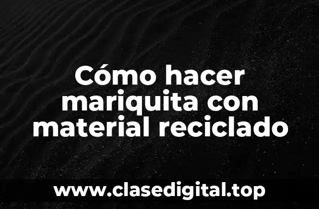 Cómo hacer mariquita con material reciclado