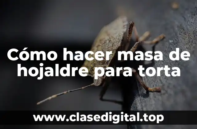 Cómo hacer masa de hojaldre para torta