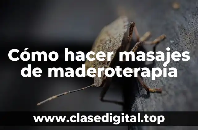 Cómo hacer masajes de maderoterapia