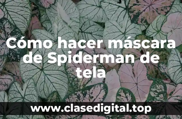 Cómo hacer máscara de Spiderman de tela