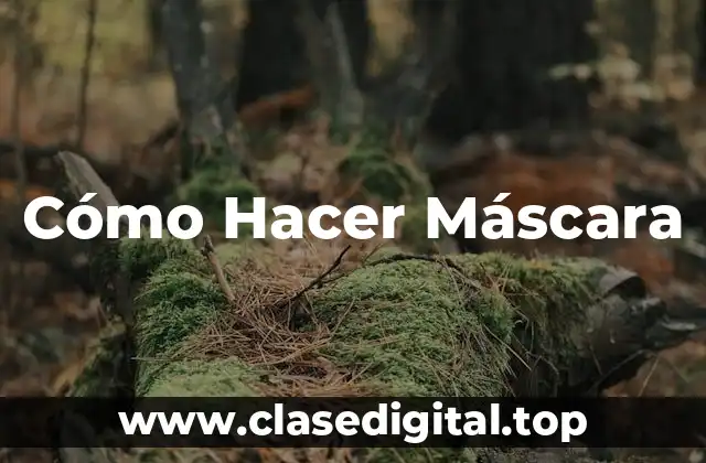 Cómo Hacer Máscara