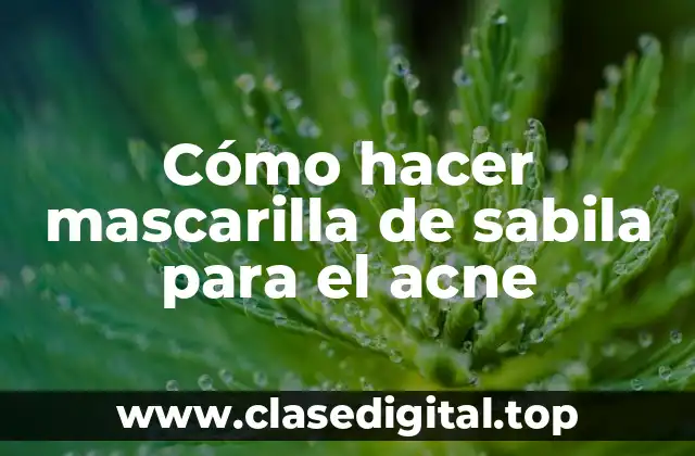 Cómo hacer mascarilla de sabila para el acne