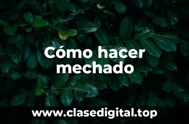Cómo hacer mechado
