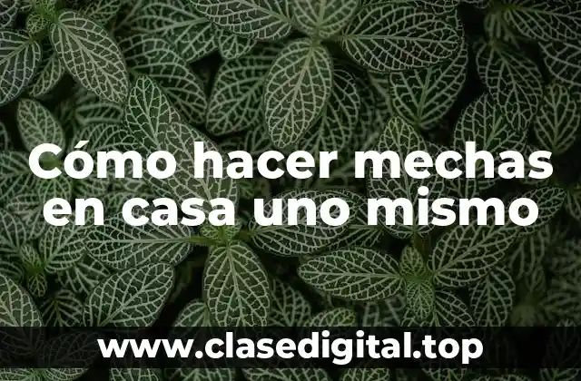 Cómo hacer mechas en casa uno mismo