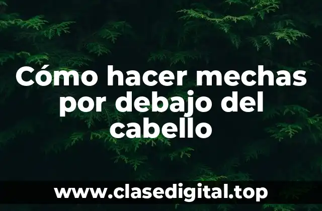 Cómo hacer mechas por debajo del cabello