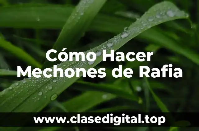 Cómo Hacer Mechones de Rafia