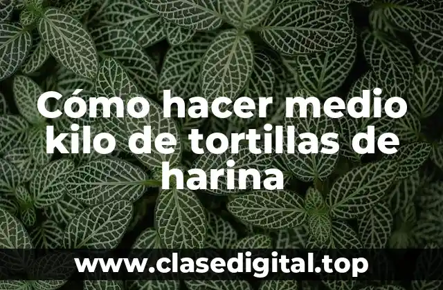 Cómo hacer medio kilo de tortillas de harina