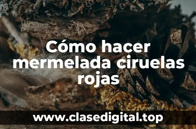 Cómo hacer mermelada ciruelas rojas