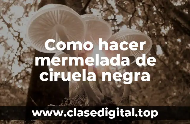 Como hacer mermelada de ciruela negra