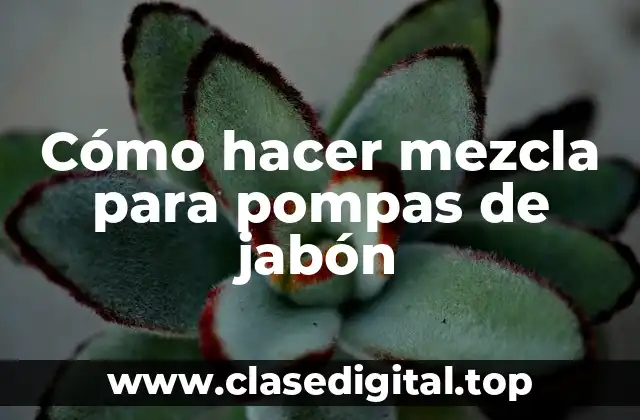 Cómo hacer mezcla para pompas de jabón