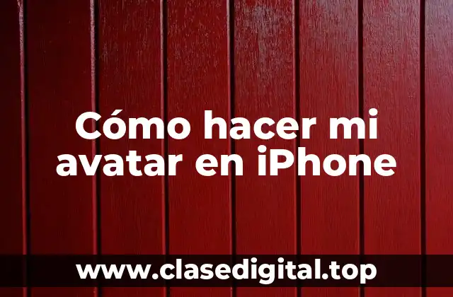 Cómo hacer mi avatar en iPhone
