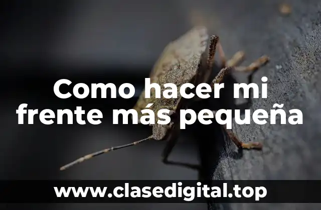 Como hacer mi frente más pequeña