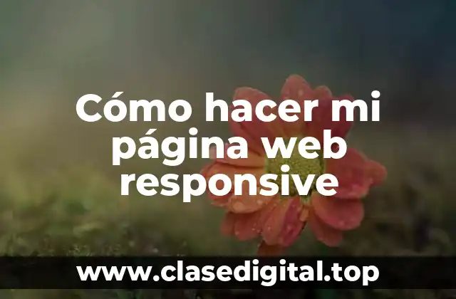 Cómo hacer mi página web responsive