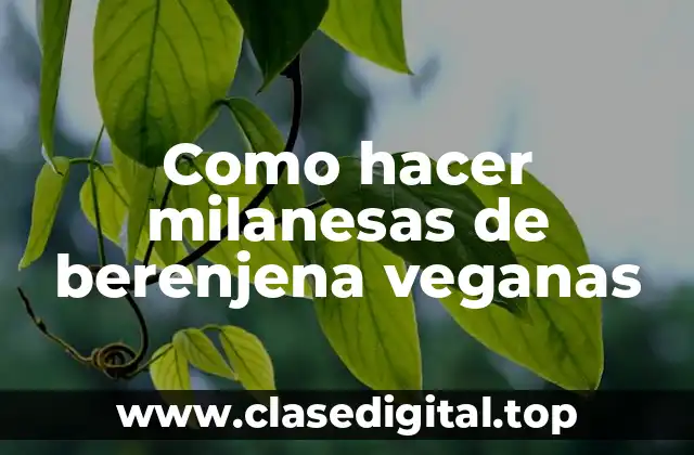 ¿Qué son las milanesas de berenjena veganas?