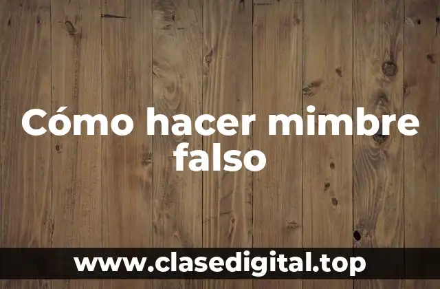 Cómo hacer mimbre falso
