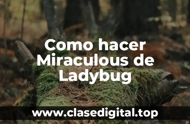 Como hacer Miraculous de Ladybug
