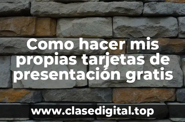 Tarjetas de presentación