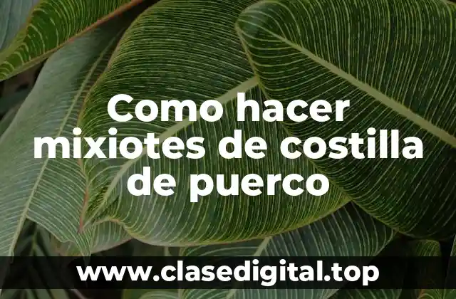 Como hacer mixiotes de costilla de puerco