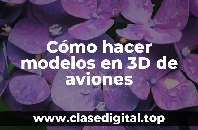 Cómo hacer modelos en 3D de aviones