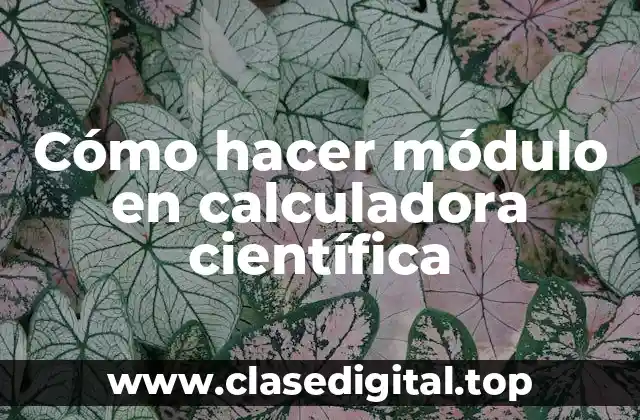 Cómo hacer módulo en calculadora científica