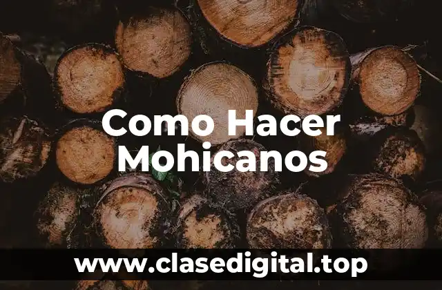 Como Hacer Mohicanos