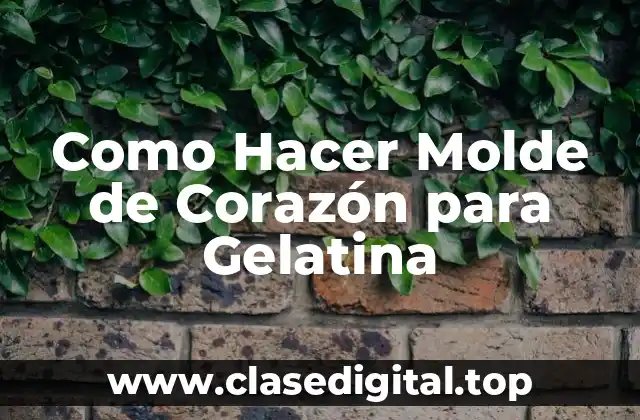 Como Hacer Molde de Corazón para Gelatina