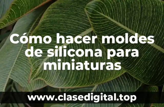 Cómo hacer moldes de silicona para miniaturas