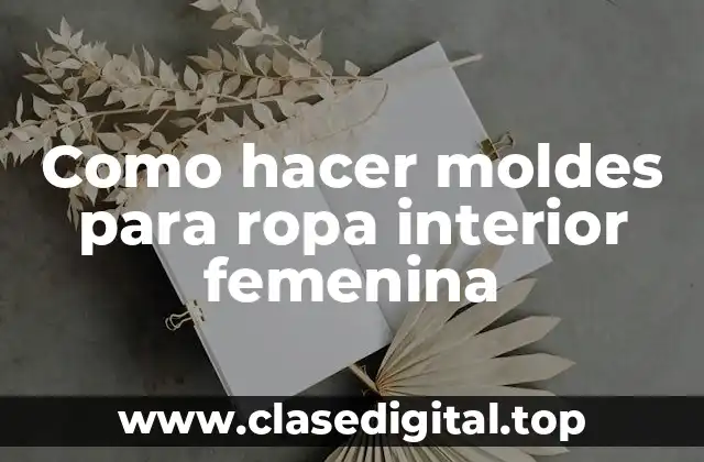 Como hacer moldes para ropa interior femenina