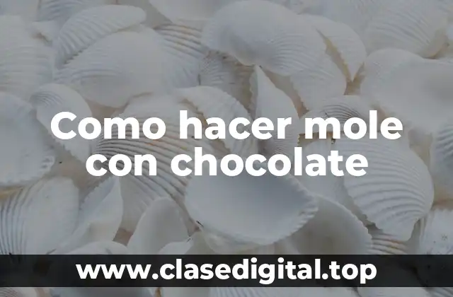¿Qué es el mole con chocolate?