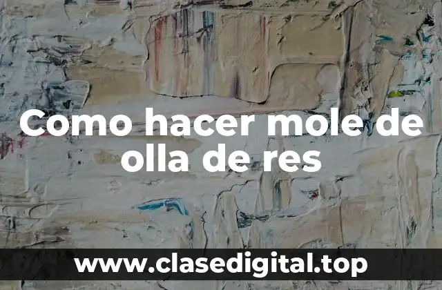 Como hacer mole de olla de res