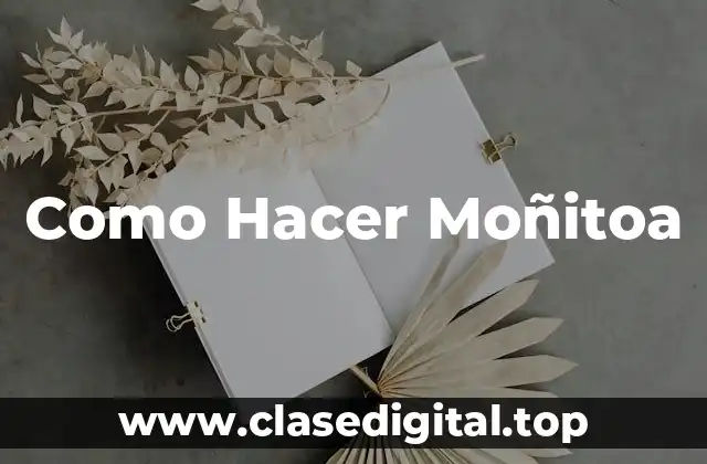 Como Hacer Moñitoa