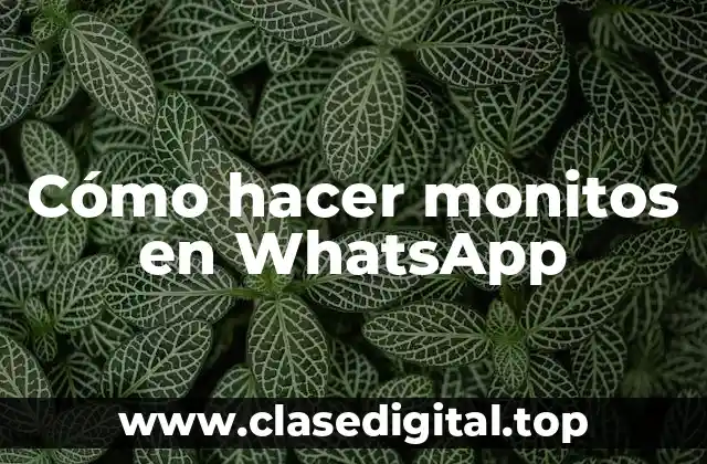 Cómo hacer monitos en WhatsApp
