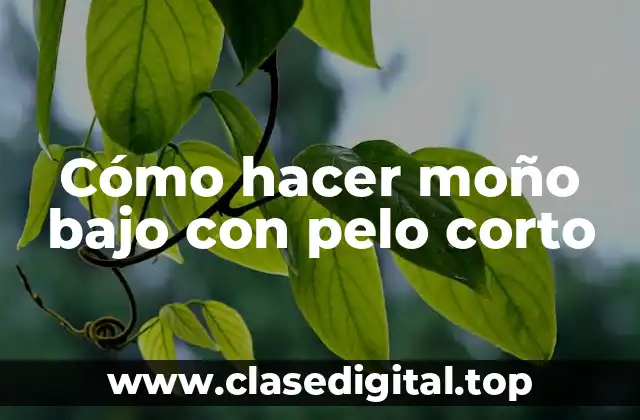 Cómo hacer moño bajo con pelo corto