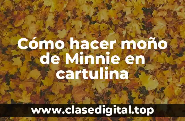 Cómo hacer moño de Minnie en cartulina