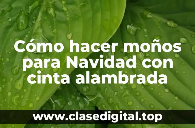 Cómo hacer moños para Navidad con cinta alambrada