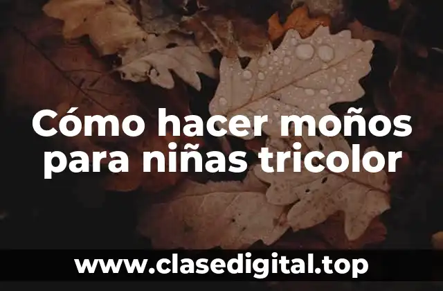 Cómo hacer moños para niñas tricolor