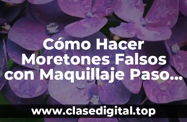 Cómo Hacer Moretones Falsos con Maquillaje Paso a Paso