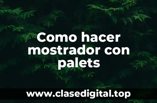 Como hacer mostrador con palets