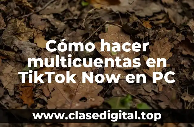 Cómo hacer multicuentas en TikTok Now en PC