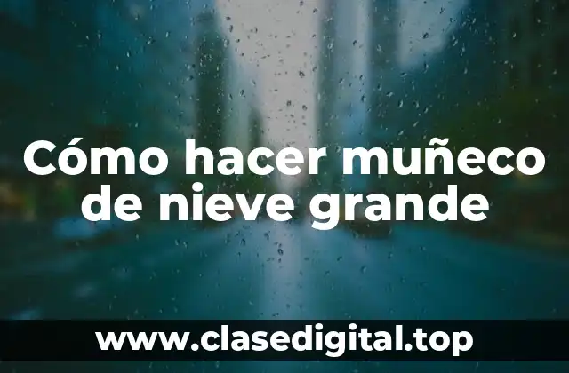 Cómo hacer muñeco de nieve grande