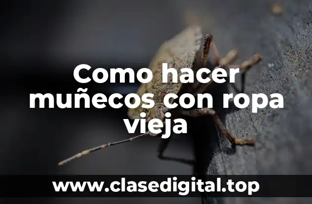 Como hacer muñecos con ropa vieja