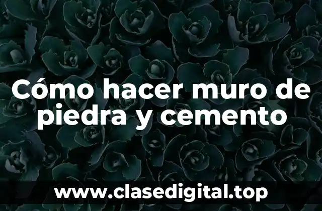 Cómo hacer muro de piedra y cemento